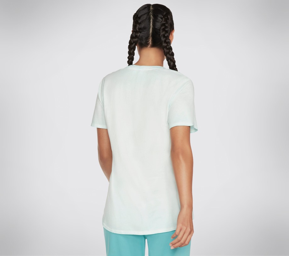 Apparel Diamond Wash Hatha Scoop Neck Tunic Tee Skechers Aqua