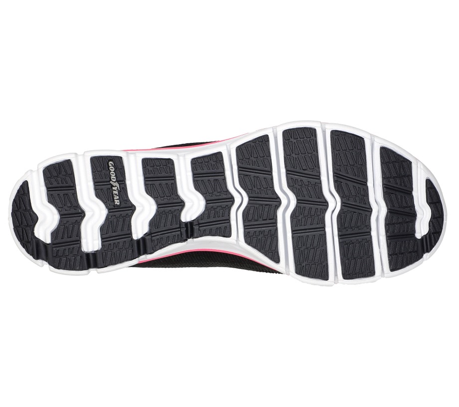 Glide-Step Flex Sheer Virtue Skechers Black Hot Pink