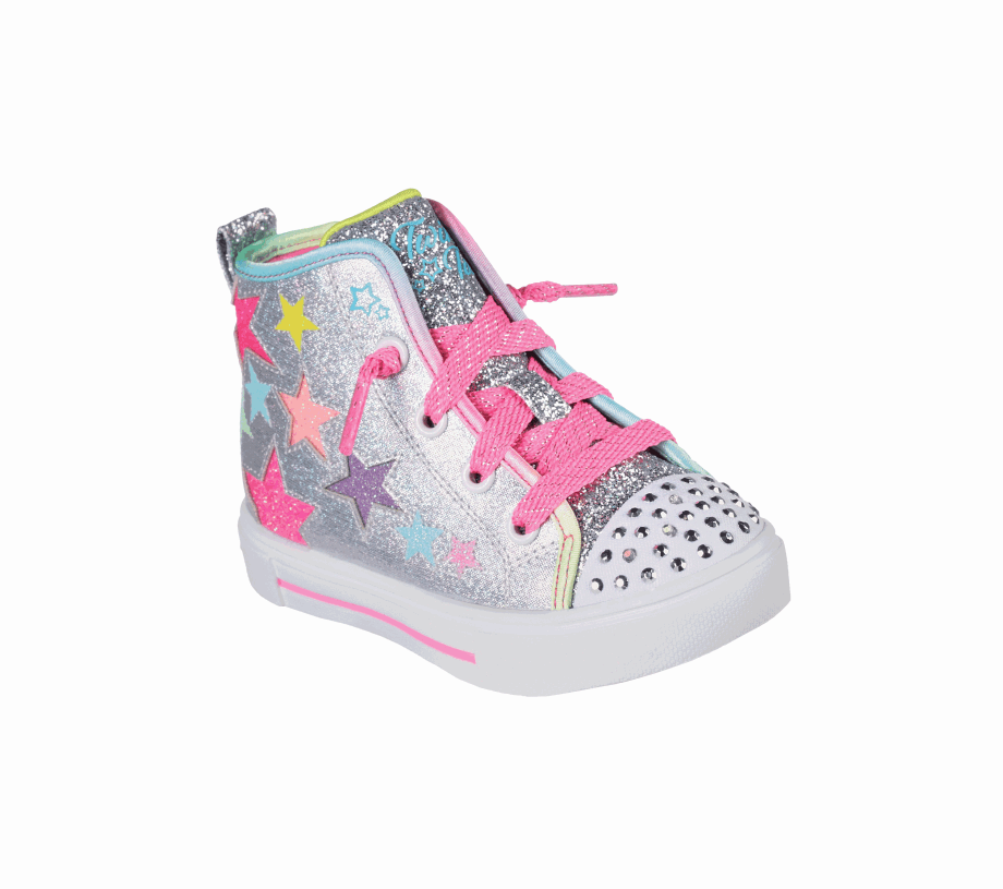 Twinkle Toes Twinkle Sparks Star Glitz Silver Multi Skechers