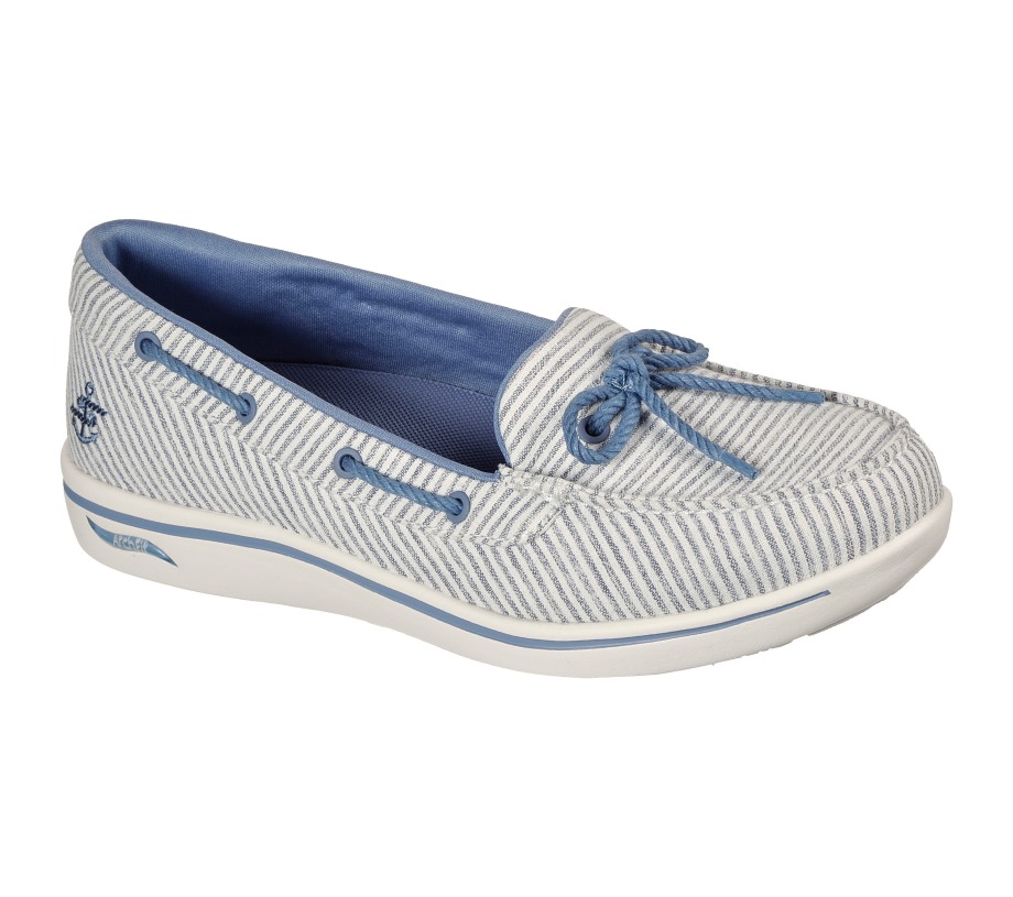 Arch Fit Uplift Coastal Breeze Blue White Skechers
