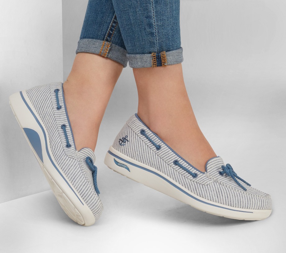 Arch Fit Uplift Coastal Breeze Blue White Skechers