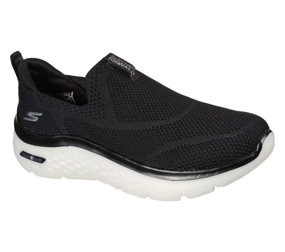 GOwalk Hyper Burst Solar Winds Skechers Black White