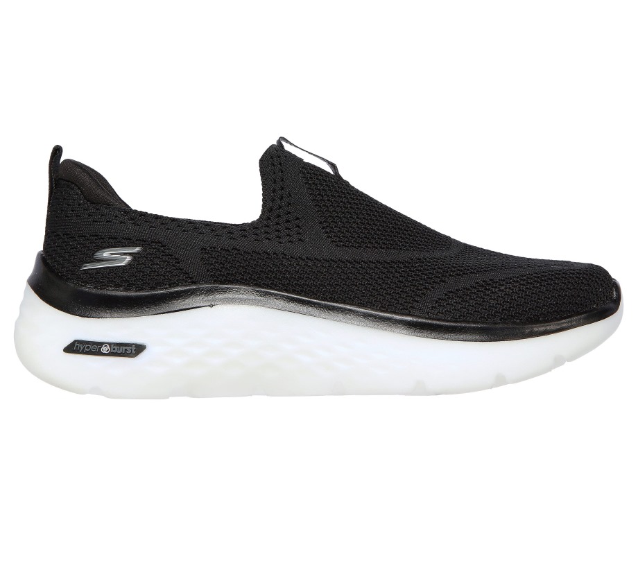 GOwalk Hyper Burst Solar Winds Skechers Black White