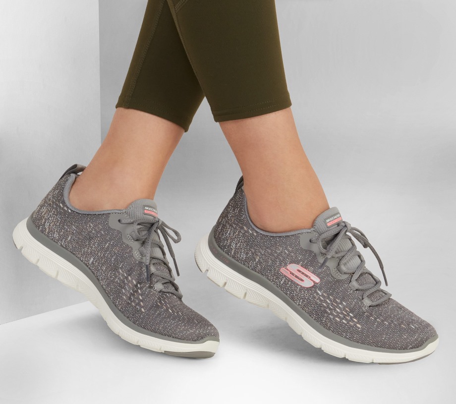 Skechers Flex Appeal 4.0 Vivid Spirit Gray Pink