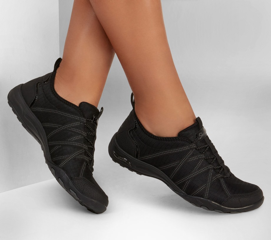 Relaxed Fit Arch Fit Comfy Paradise Found Skechers Black