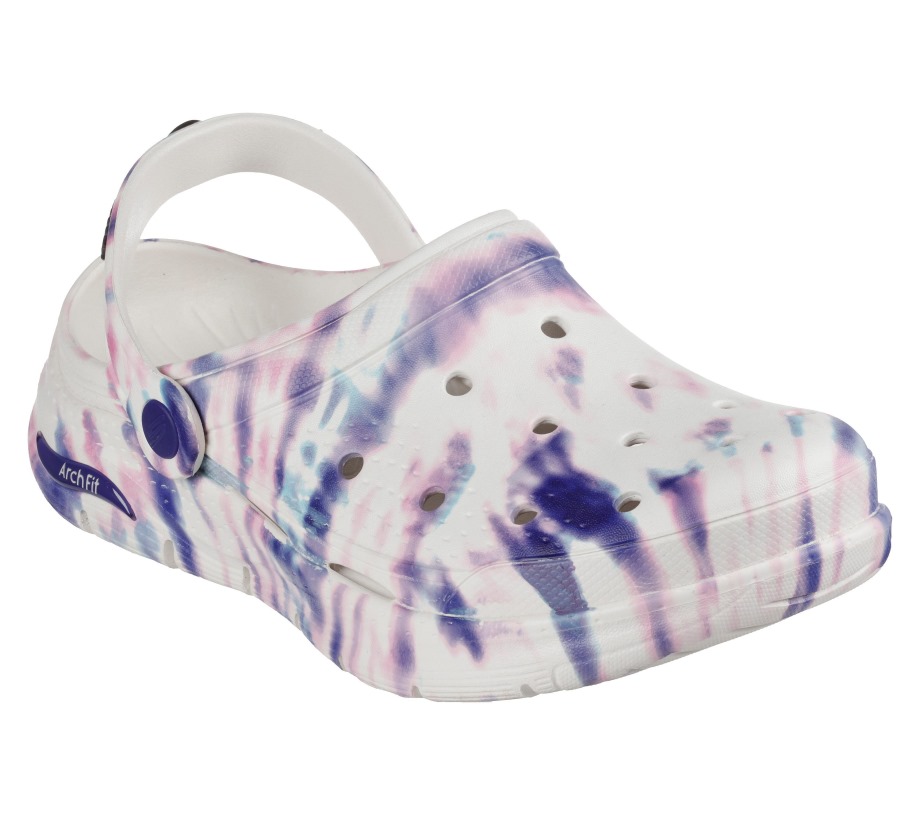 Foamies Arch Fit Hippie Mania White Purple Skechers