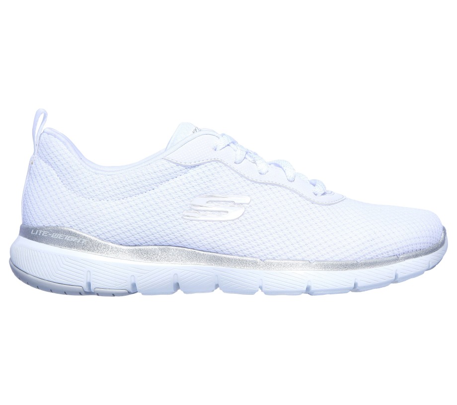 Flex Appeal 3.0 First Insight Skechers White Silver