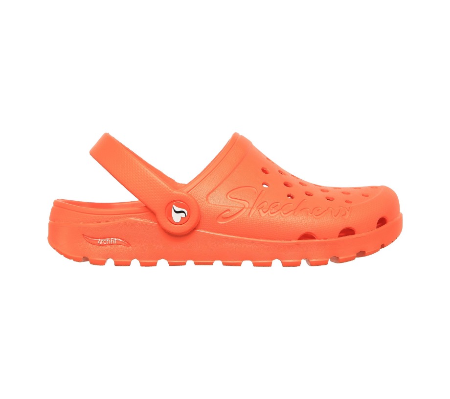 Foamies Arch Fit Footsteps Pure Joy Orange Skechers
