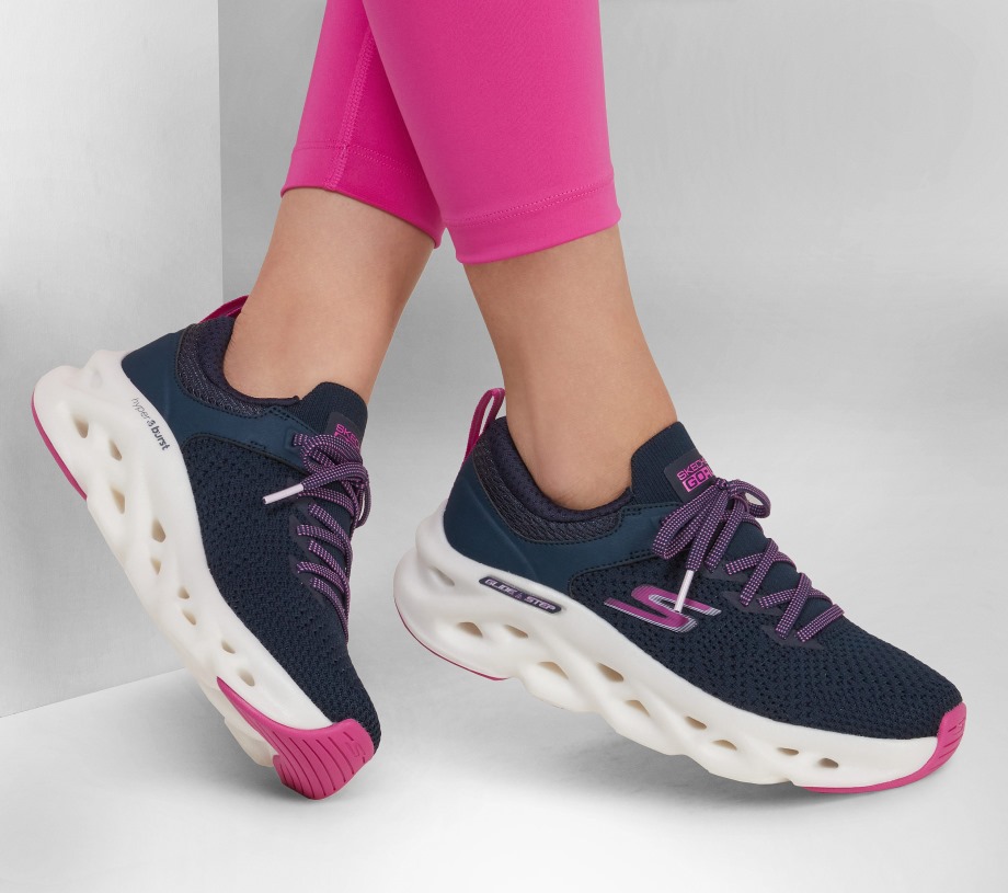 GOrun Swirl Tech Dash Charge Navy Skechers