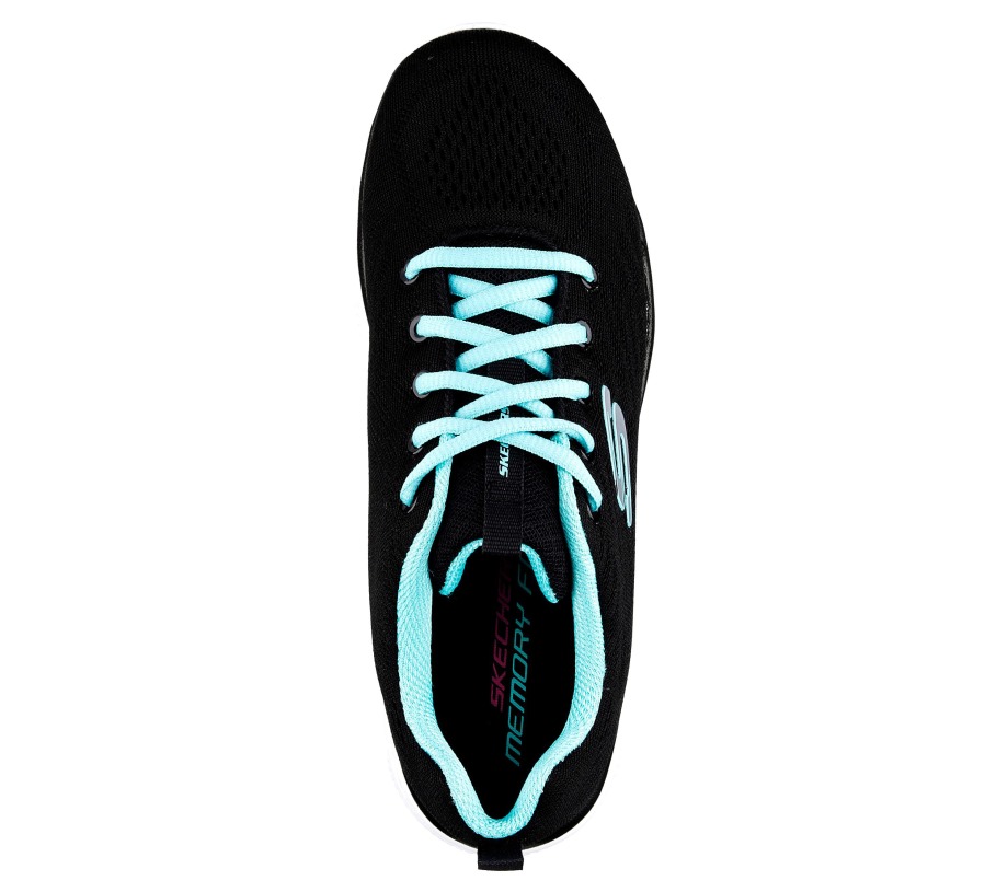 Graceful Get Connected Black Turquoise Skechers