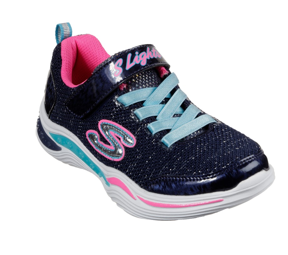 S Lights Power Petals Glitzy Petals Navy Multi Skechers