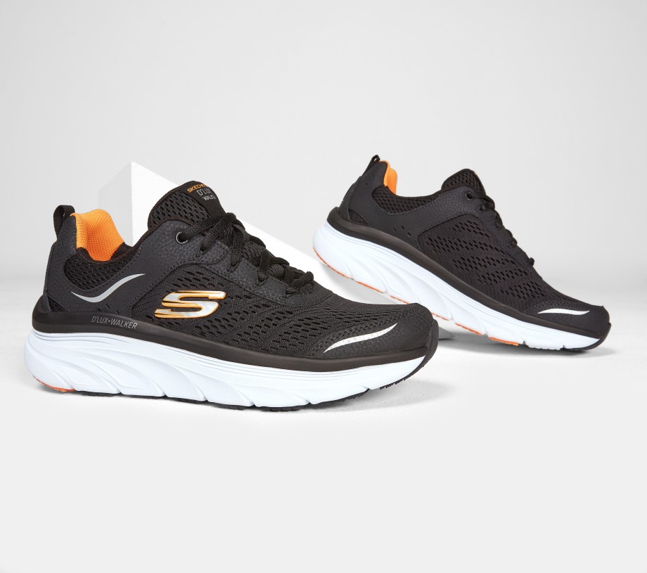 Skechers Relaxed Fit D'Lux Walker Black White