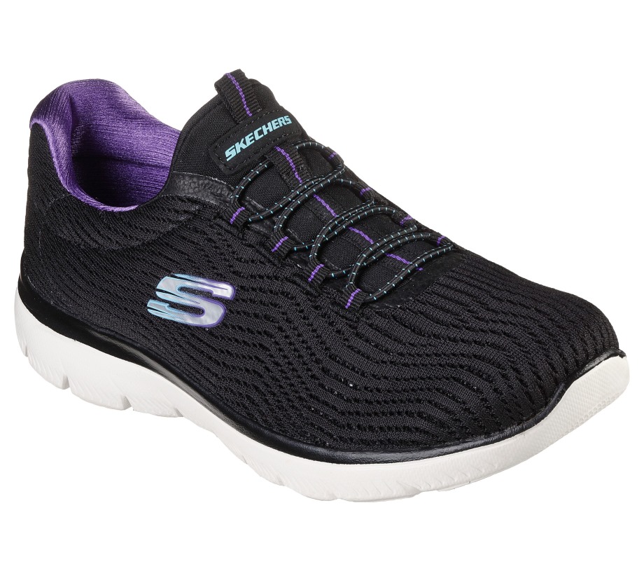 Summits Next Wave Black Purple Skechers