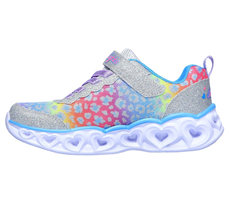 S Lights Heart Lights Love Match Skechers Silver Multi