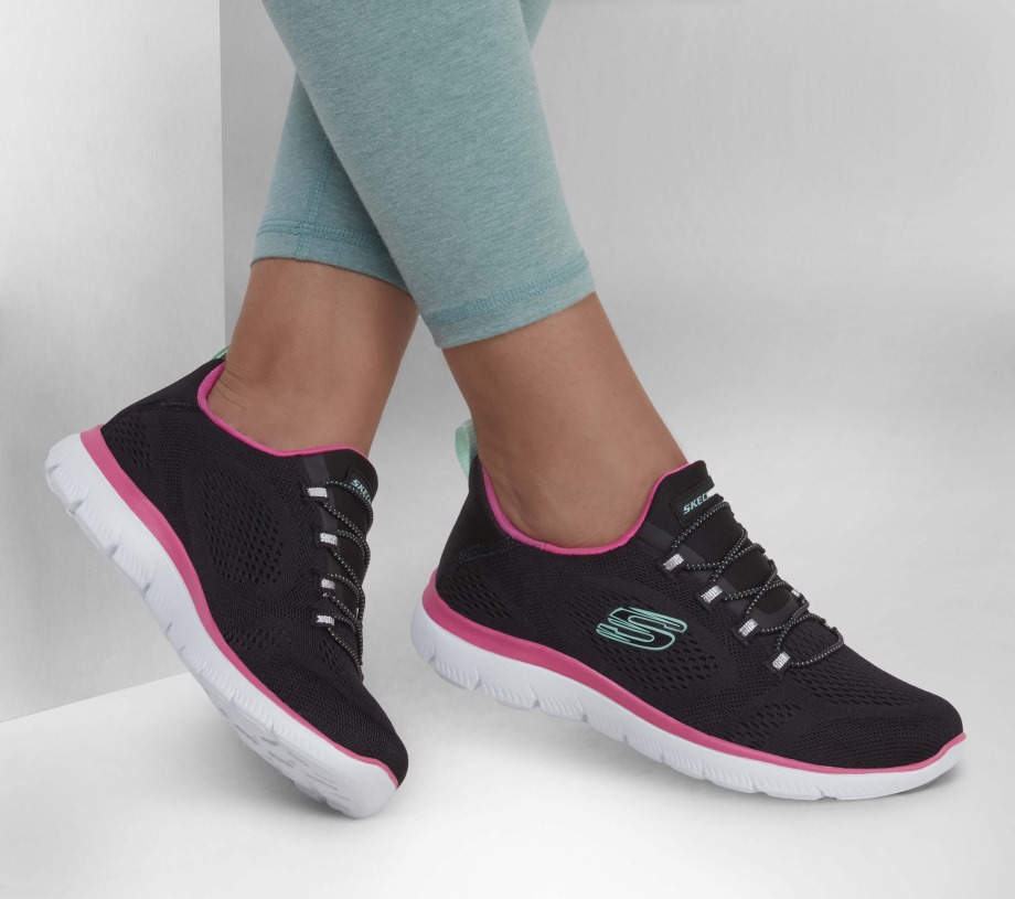 Summits Perfect Views Skechers Black Hot Pink