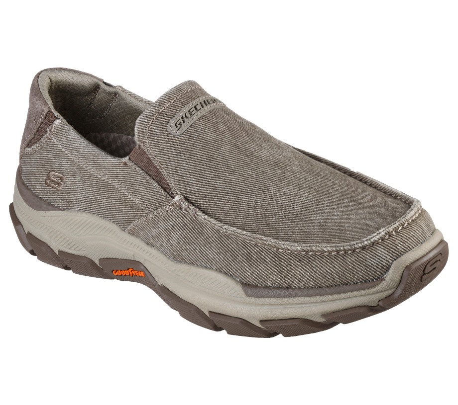 Relaxed Fit Respected Melbert Taupe Skechers
