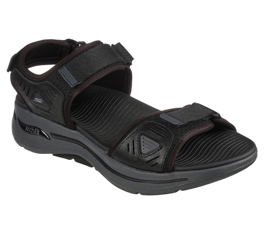 GOwalk Arch Fit Sandal Skechers Black Charcoal