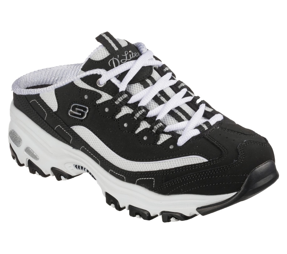 Skechers D'Lites Full Bliss Black White