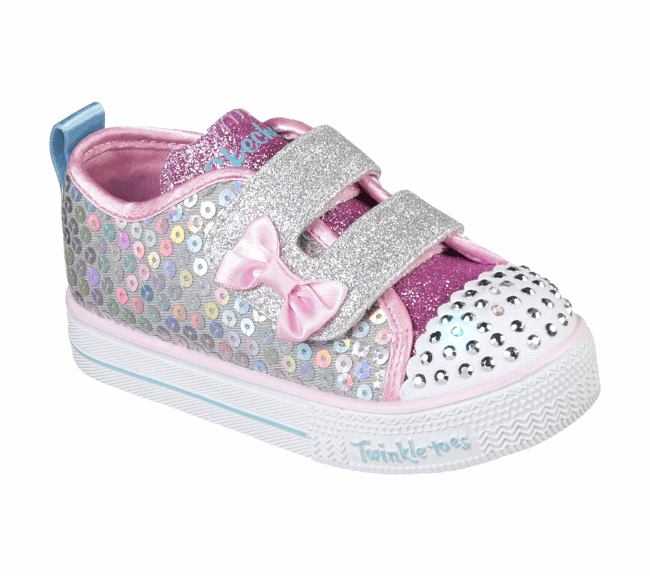 Twinkle Toes Shuffle Lite Mini Mermaid Skechers Silver Multi