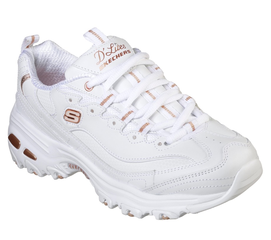 D'lites Fresh Start Skechers White Rose Gold