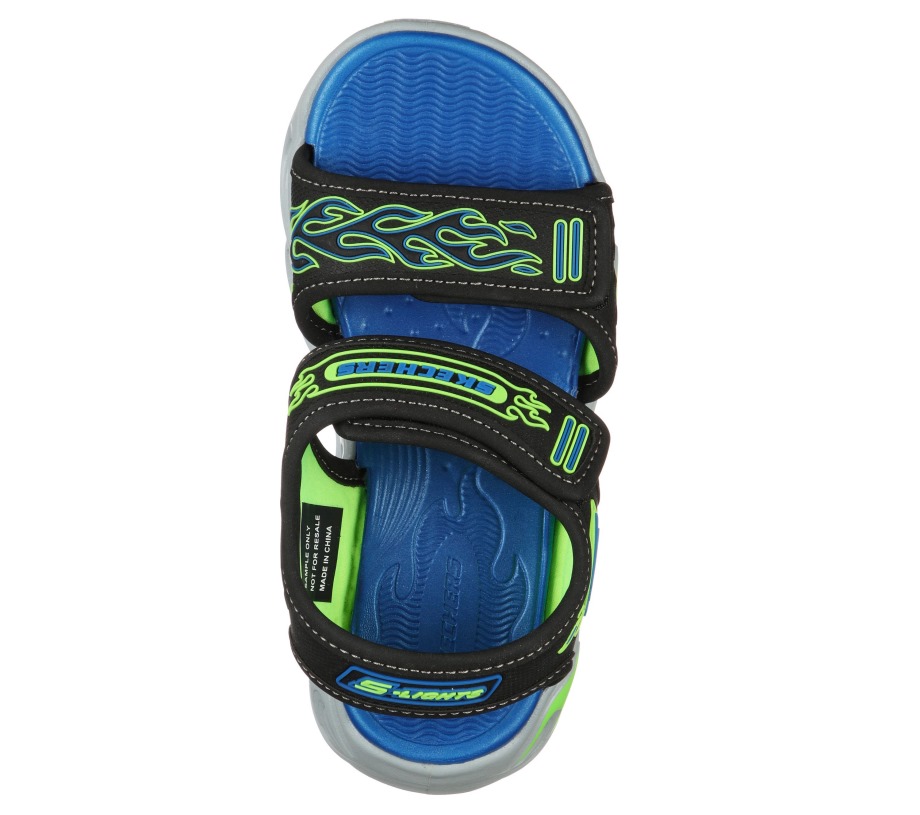 S Lights Thermo Splash Heat-Flo Skechers Black Lime