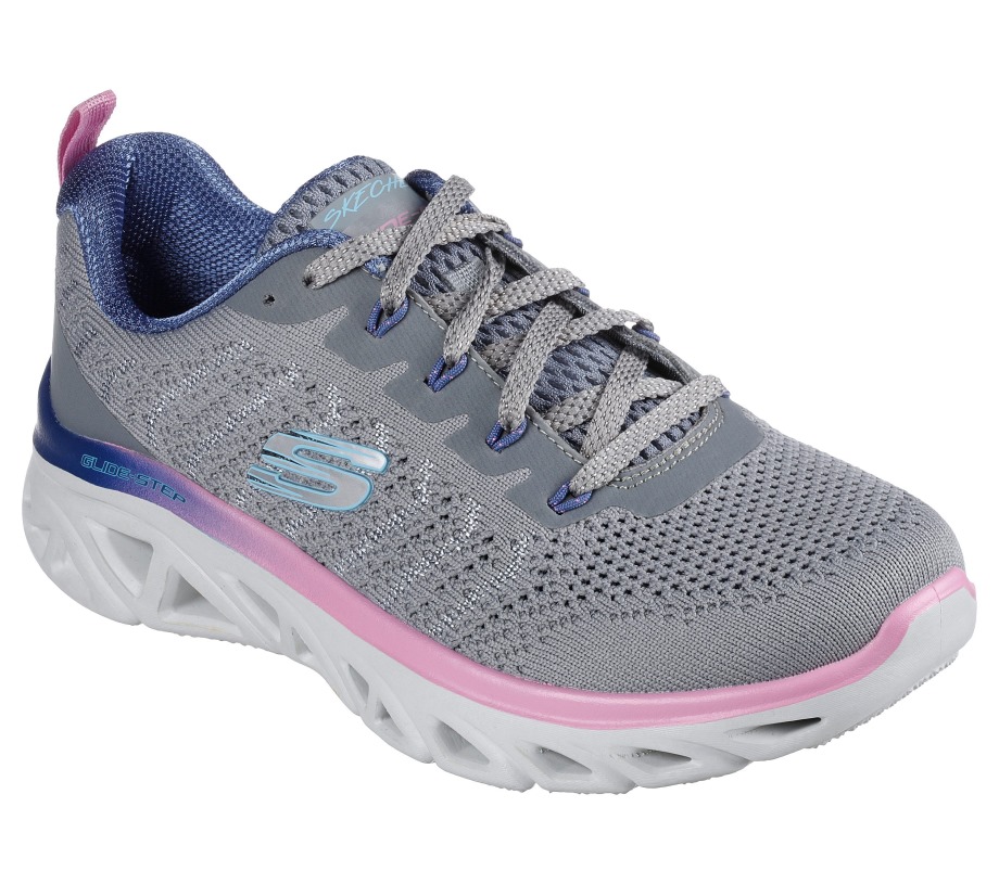 Glide-Step Sport New Wonder Skechers Gray Pink