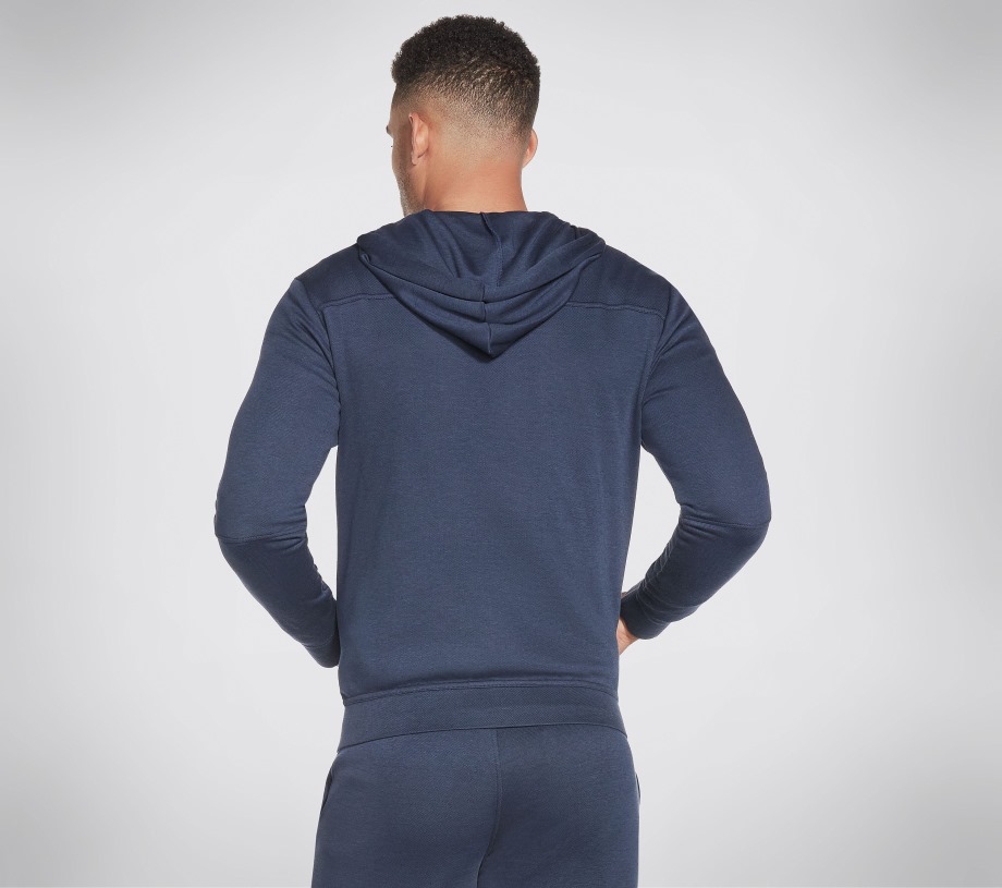 Skechers Apparel GOknit Pique Full Zip Hoodie Navy
