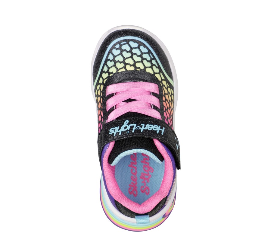 Skechers Heart Lights Sweetheart Lights Lovely Colors Black Multi