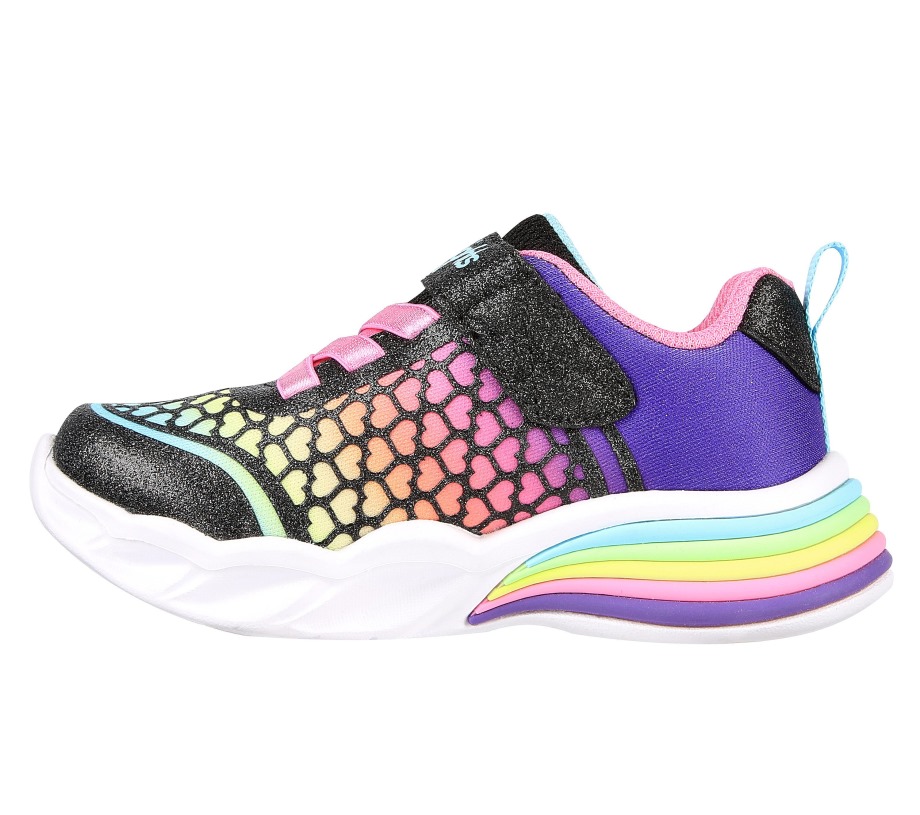 Skechers Heart Lights Sweetheart Lights Lovely Colors Black Multi