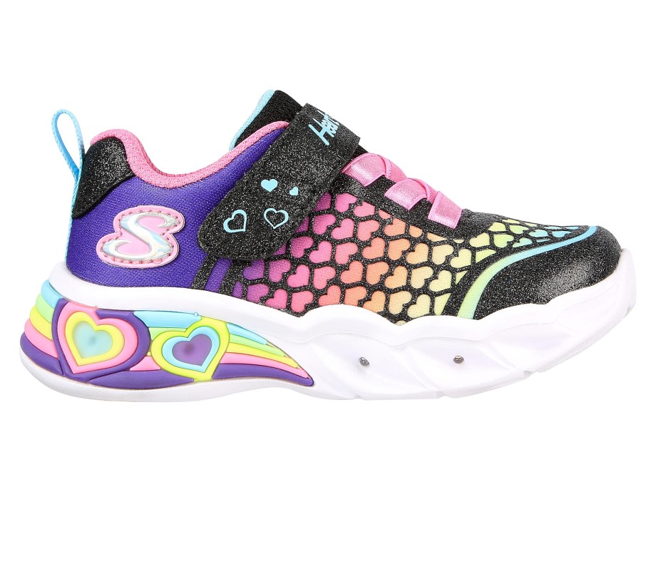 Skechers Heart Lights Sweetheart Lights Lovely Colors Black Multi