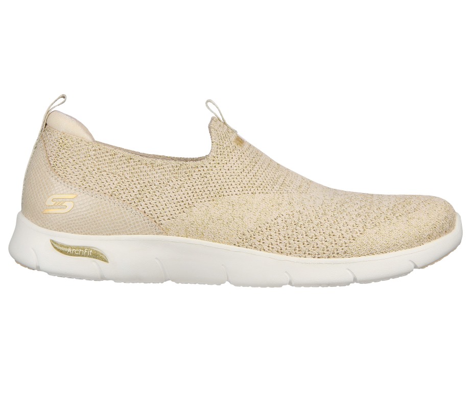 Arch Fit Refine Showcase Natural Gold Skechers