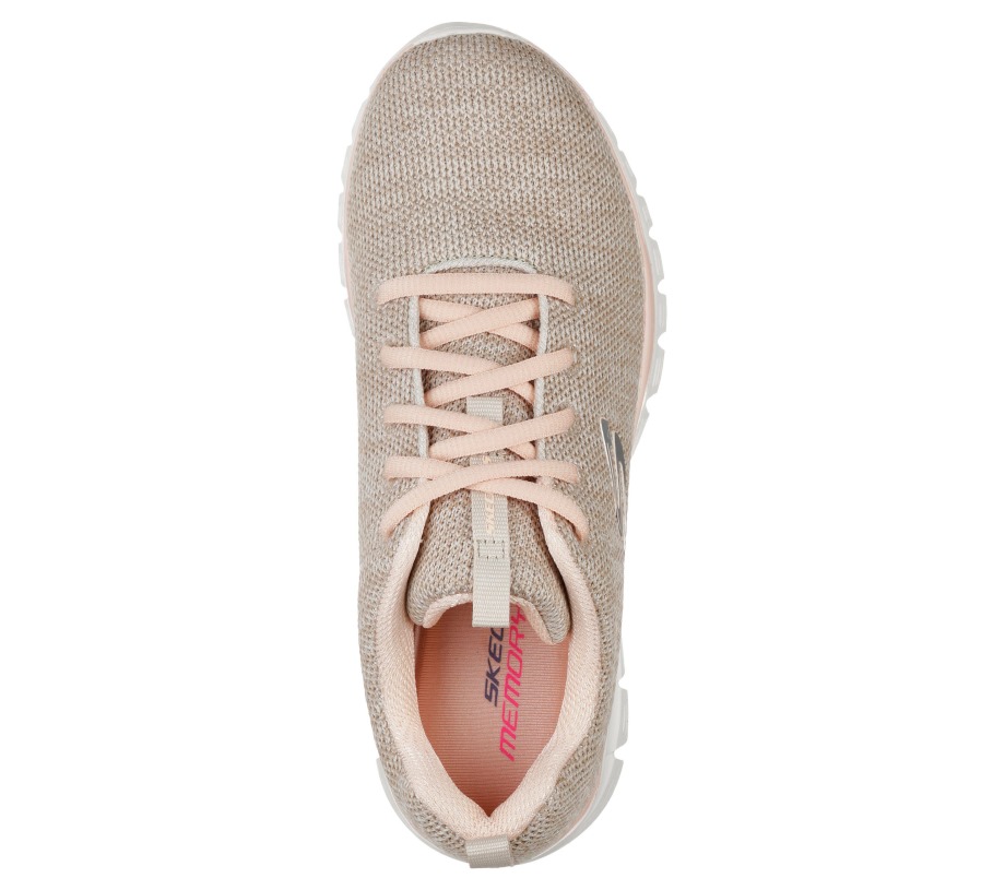 Graceful Twisted Fortune Natural Coral Skechers