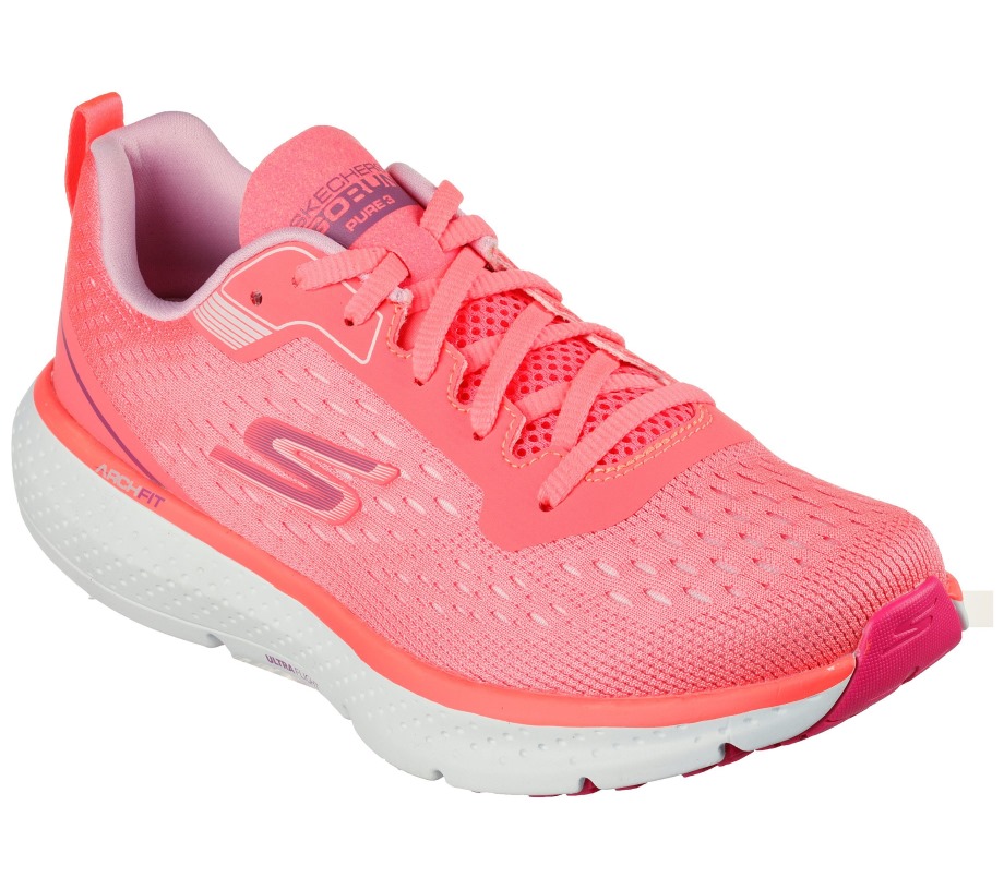 GO RUN Pure 3 Coral Skechers