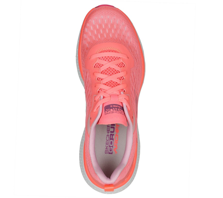 GO RUN Pure 3 Coral Skechers