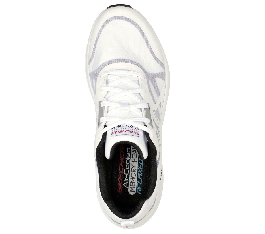 Skechers Relaxed Fit D'Lux Fitness White Black Red