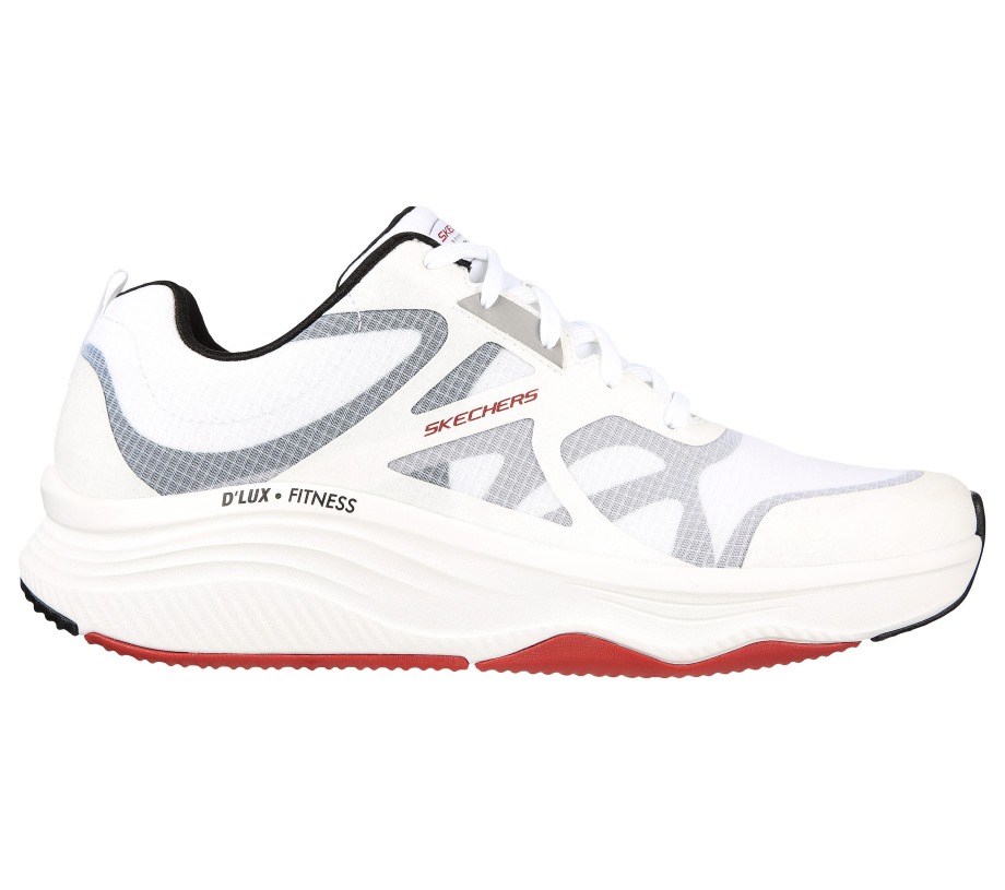 Skechers Relaxed Fit D'Lux Fitness White Black Red