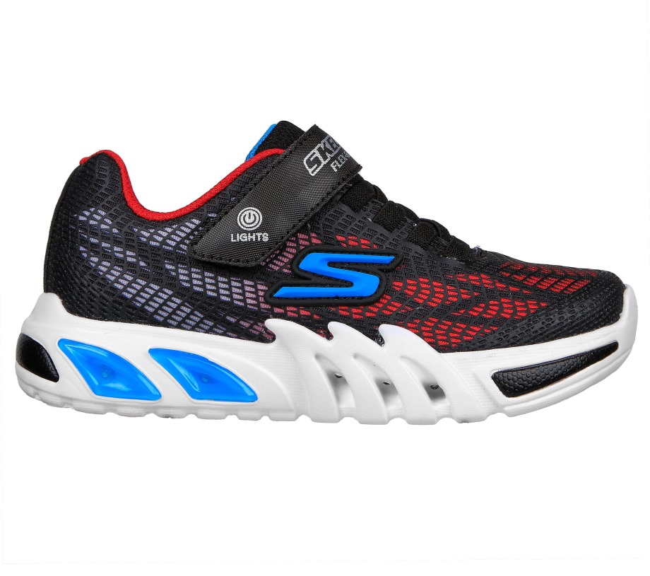 Flex-Glow Elite Vorlo Skechers Black Red Blue