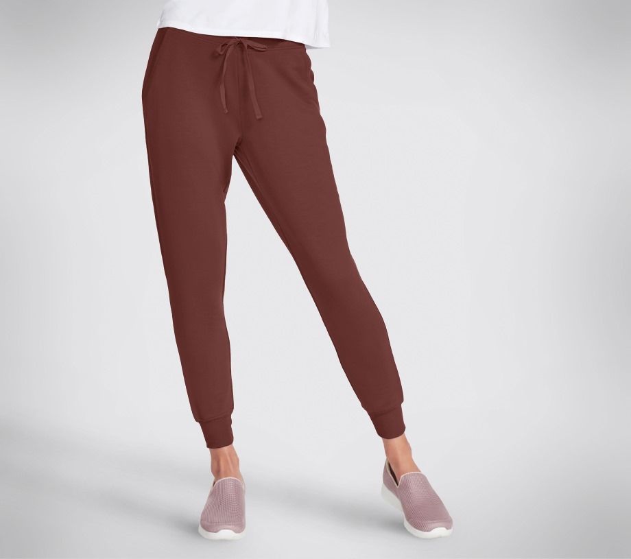 Skechers Apparel Restful Jogger Pant Burgundy Brown