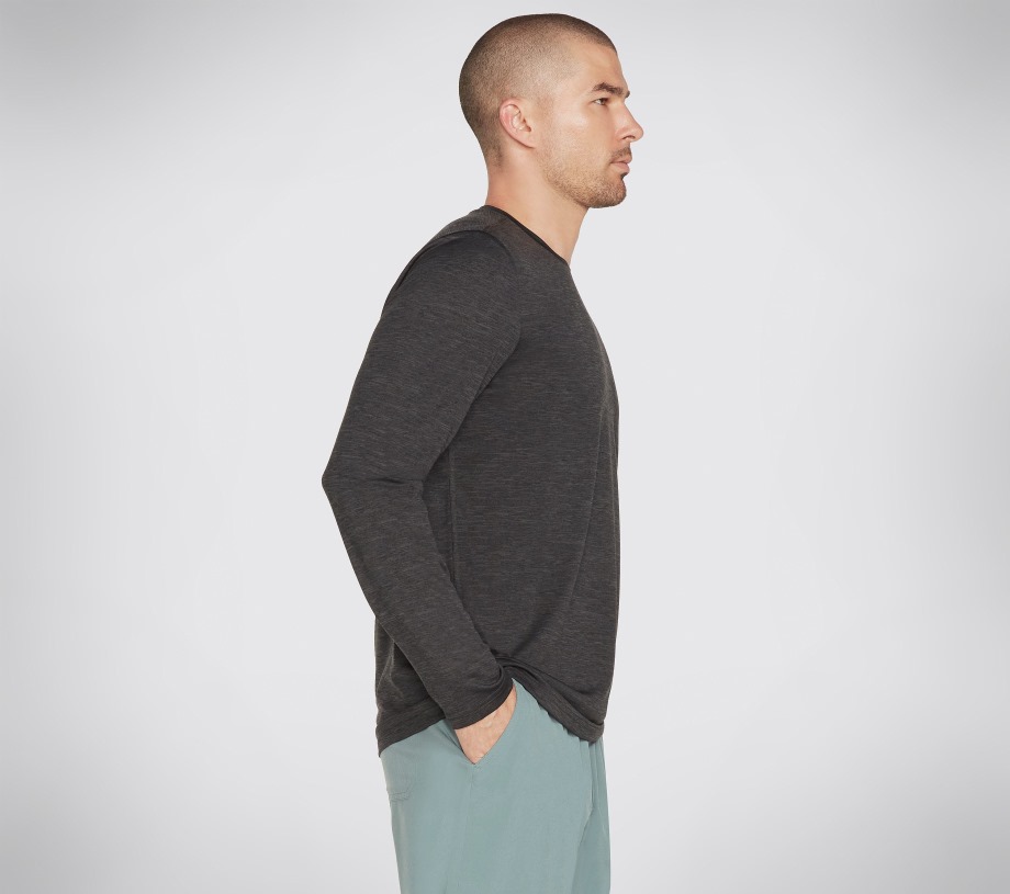 Apparel On the Road Long Sleeve Black Charcoal Skechers