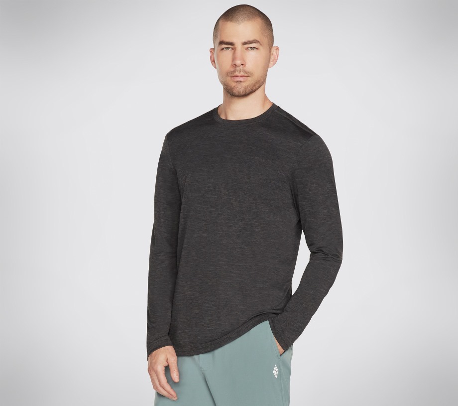 Apparel On the Road Long Sleeve Black Charcoal Skechers