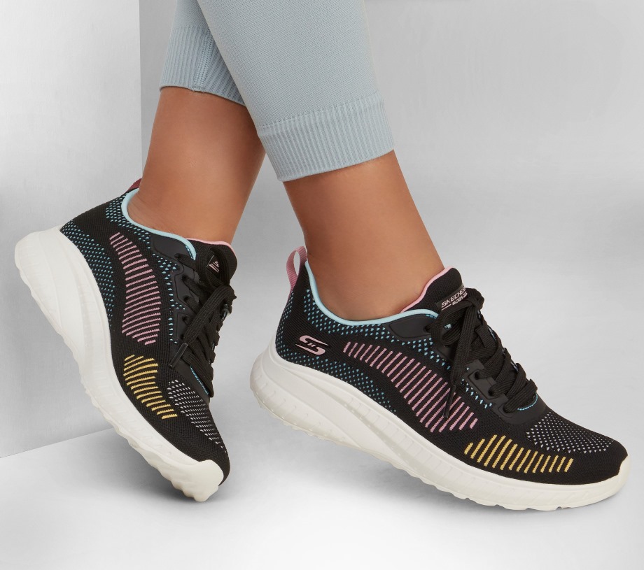 BOBS Squad Chaos Color Crush Black Multi Skechers