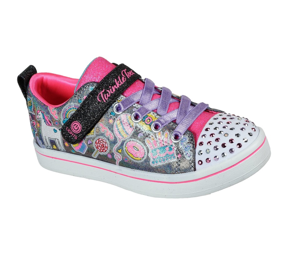 Twinkle Toes Sparkle Rayz Unicorn Party Black Multi Skechers